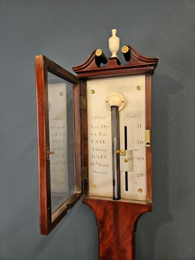 Fine George III Stick Barometer by Blunt, London - Image 6