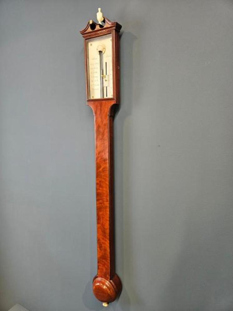 Fine George III Stick Barometer by Blunt, London - Image 7