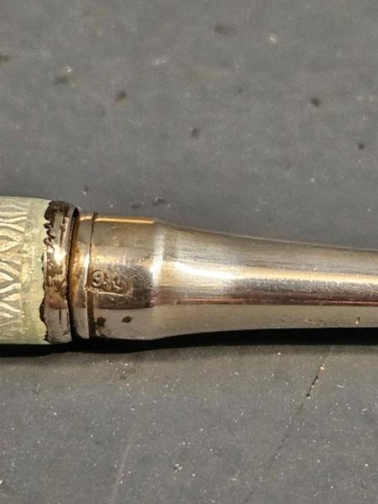 Silver and Enamel Pen, Letter Opener and Pencil Set - Image 6