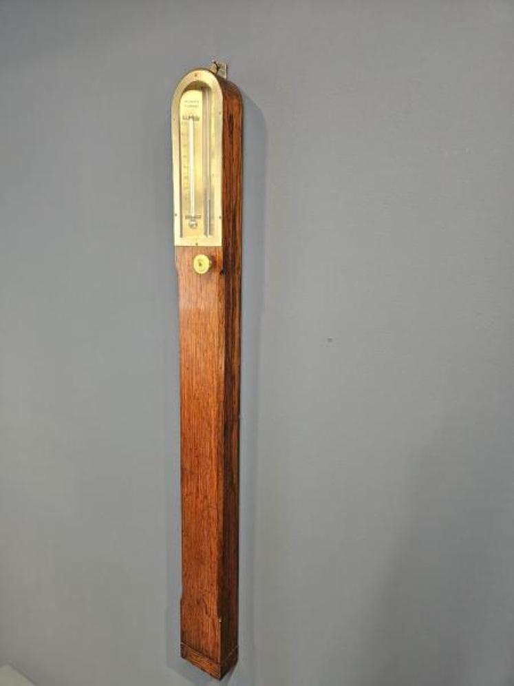 Negretti & Zambra Oak Miners Stick Barometer - Image 2