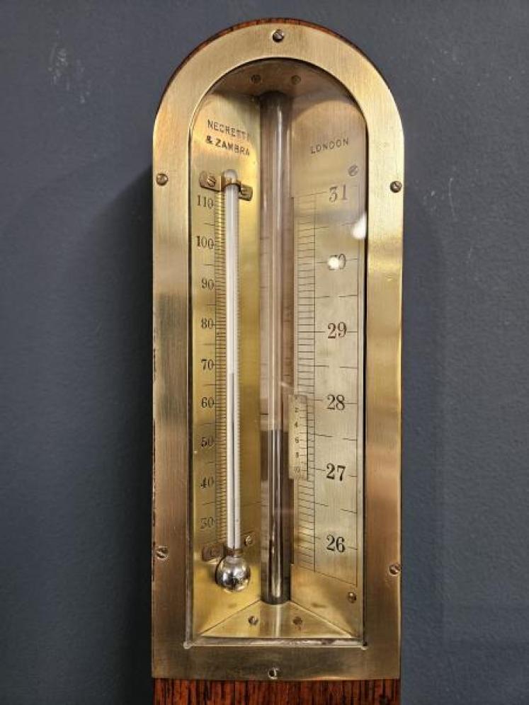 Negretti & Zambra Oak Miners Stick Barometer - Image 5
