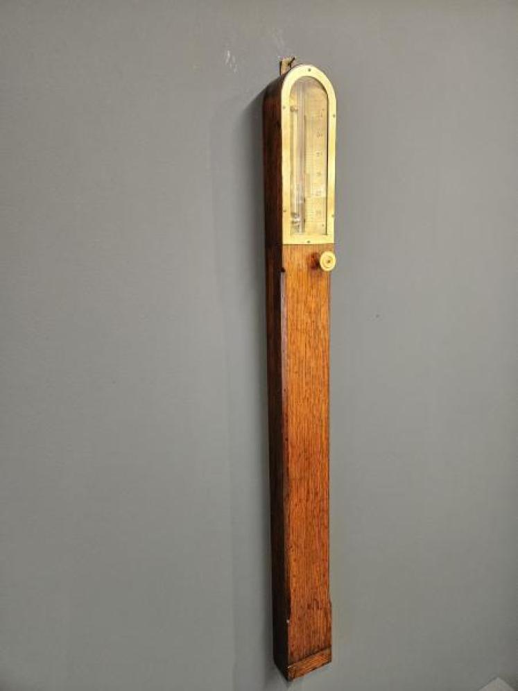 Negretti & Zambra Oak Miners Stick Barometer - Image 7