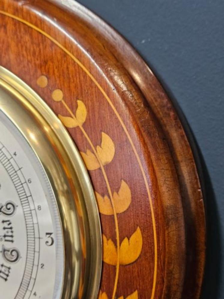 Edwardian Inlaid Mahogany Barometer - Image 5