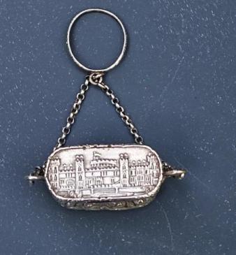 Rare Victorian Castle Top Reticule Vinaigrette
