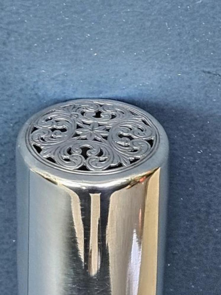 Rare George III Silver Tooth Brush Canister - Image 2