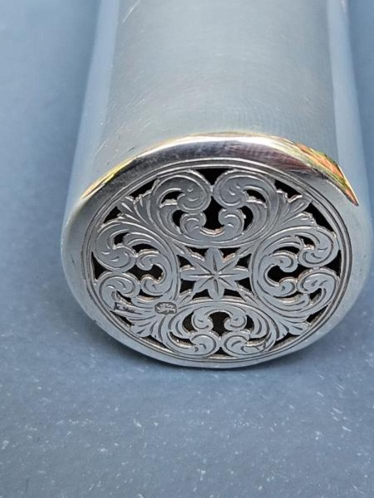 Rare George III Silver Tooth Brush Canister - Image 3