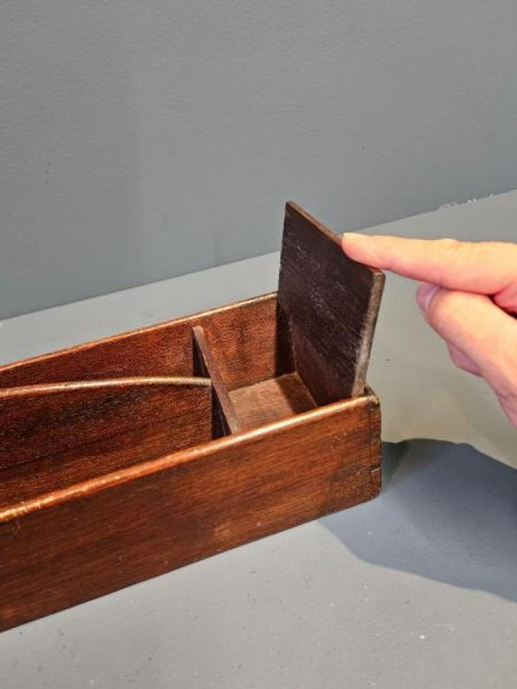 George III Mahogany Church Wardens Candle Box - Image 5