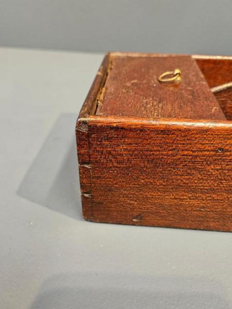 George III Mahogany Church Wardens Candle Box - Image 7