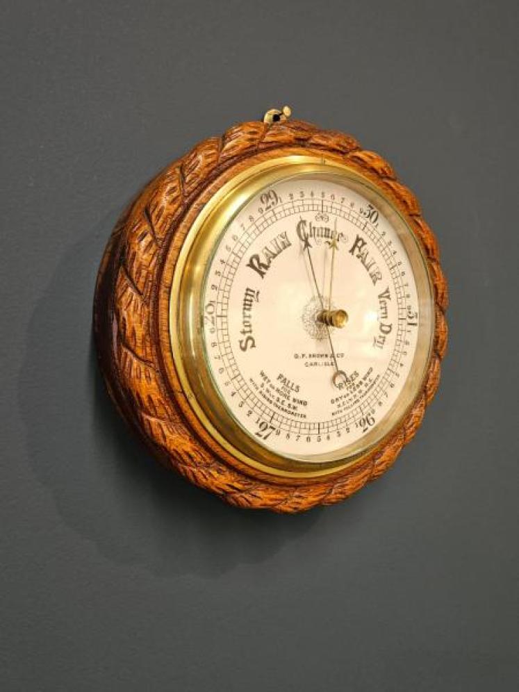 Victorian Oak Carlisle Ship's Barometer - Image 3