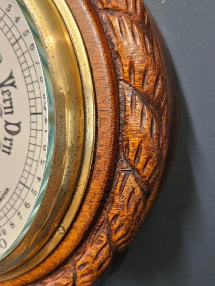 Victorian Oak Carlisle Ship's Barometer - Image 4
