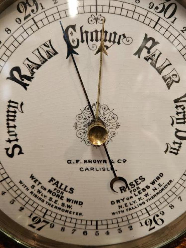 Victorian Oak Carlisle Ship's Barometer - Image 6