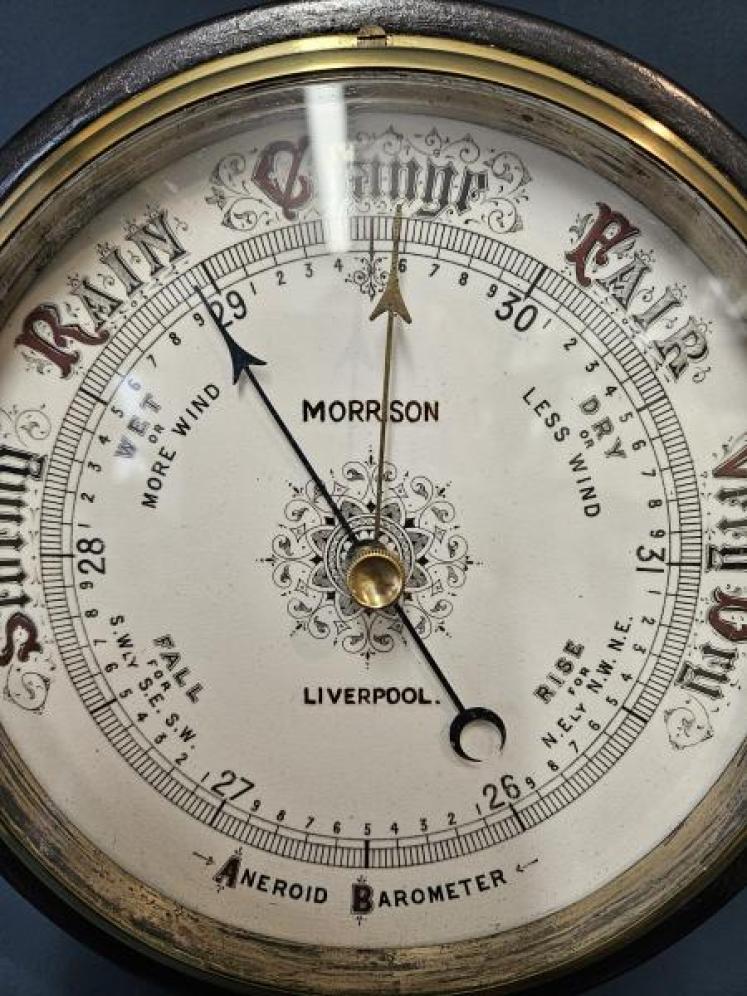 Victorian Brass and Steel Cased Rapid Indicating Marine Barometer  - Image 2
