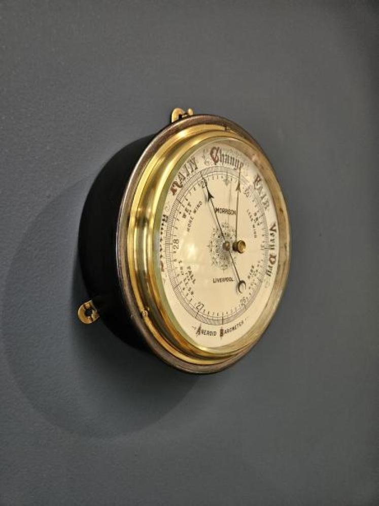 Victorian Brass and Steel Cased Rapid Indicating Marine Barometer  - Image 4