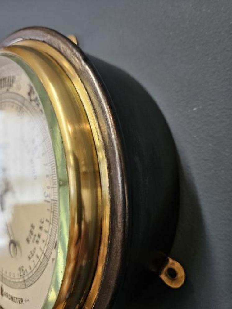 Victorian Brass and Steel Cased Rapid Indicating Marine Barometer  - Image 6