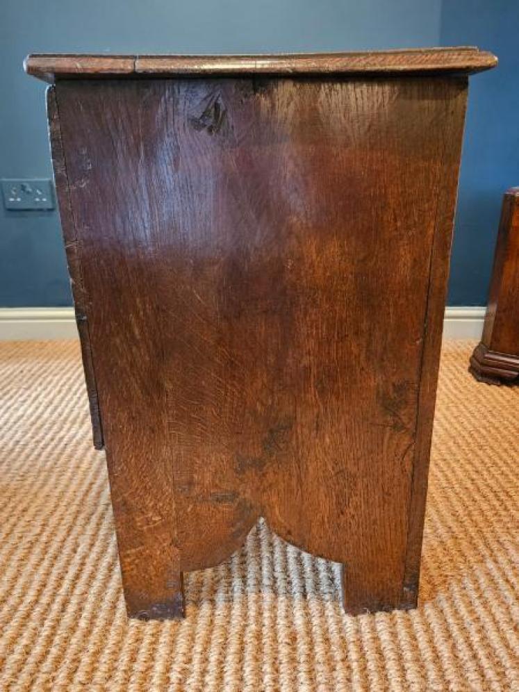 George I Oak Panelled Front Six Plank Coffer  - Image 4