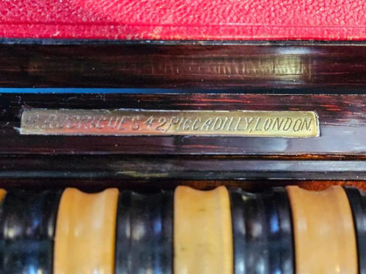 Immaculate Edwardian Rosewood Games Compendium with Original Contents - Image 7