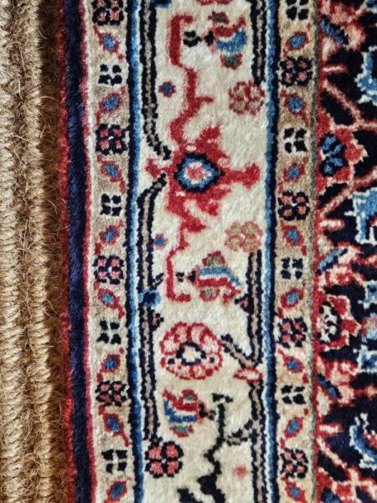 Persian Rug with Navy Blue Background  - Image 5