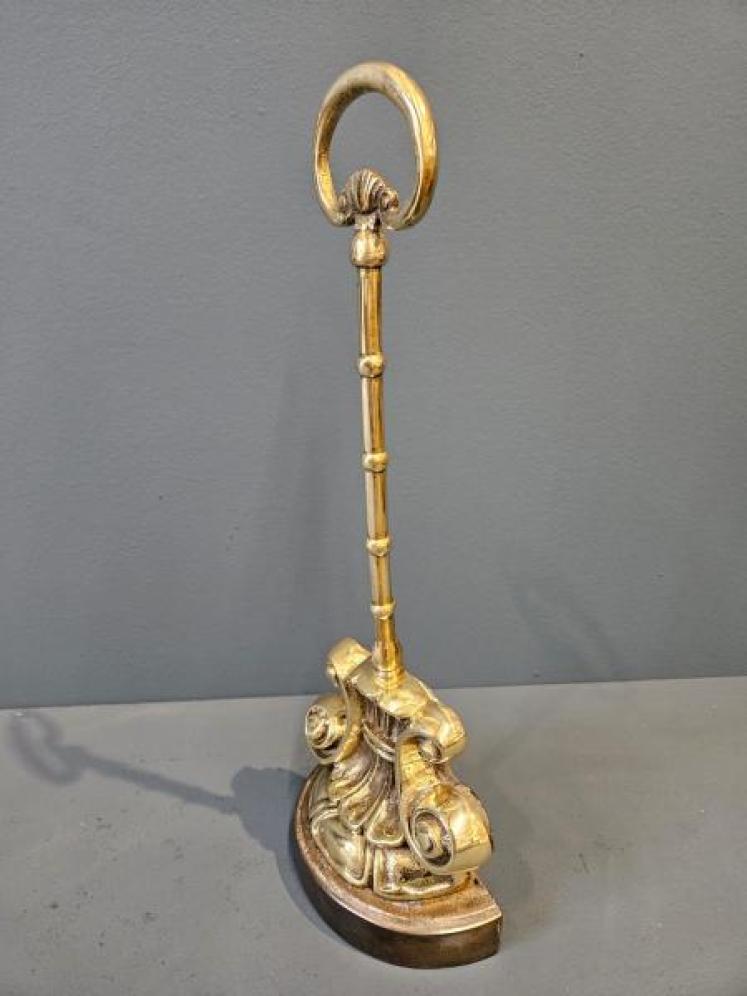 Victorian Cast Brass and Iron Door Stop  - Image 4