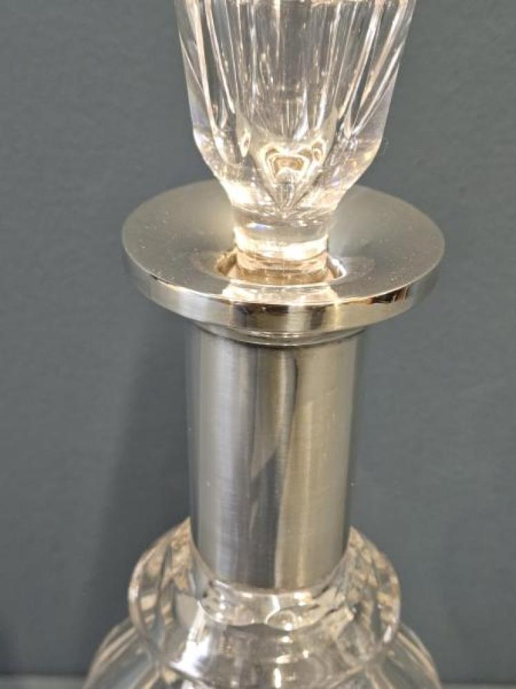 George V Silver Neck Cut Crystal Decanter - Image 2