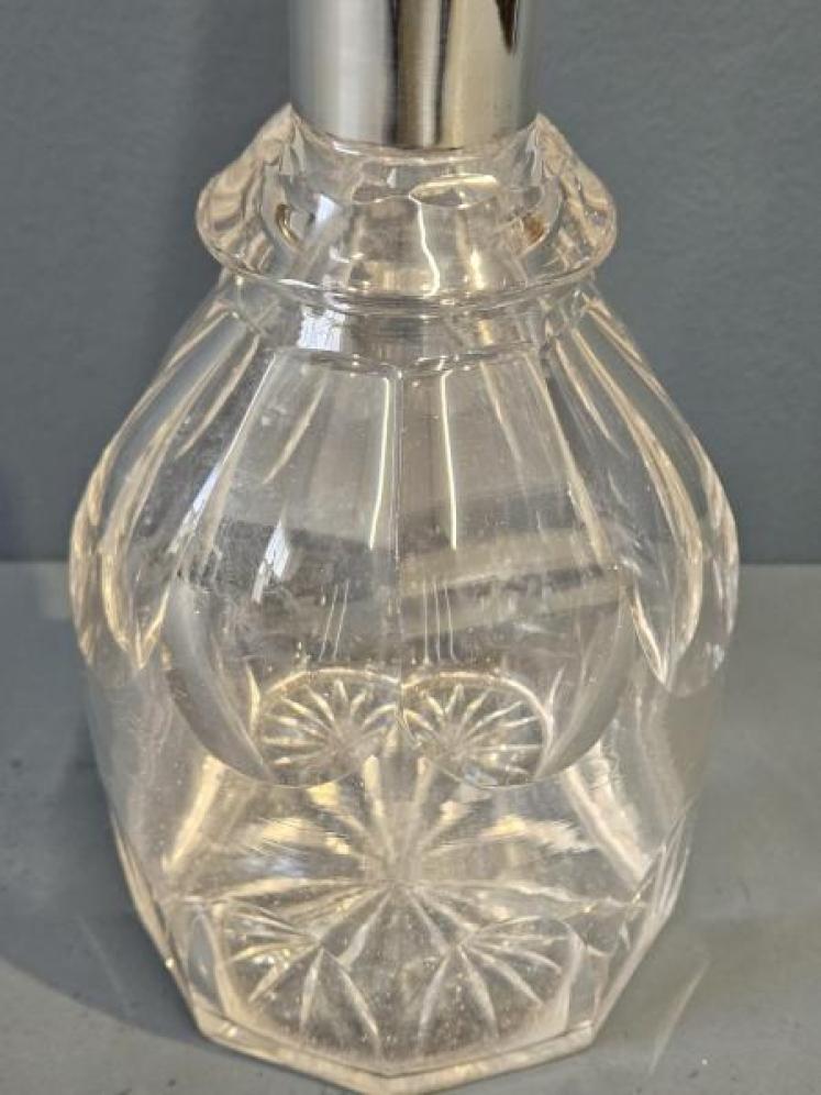 George V Silver Neck Cut Crystal Decanter - Image 3