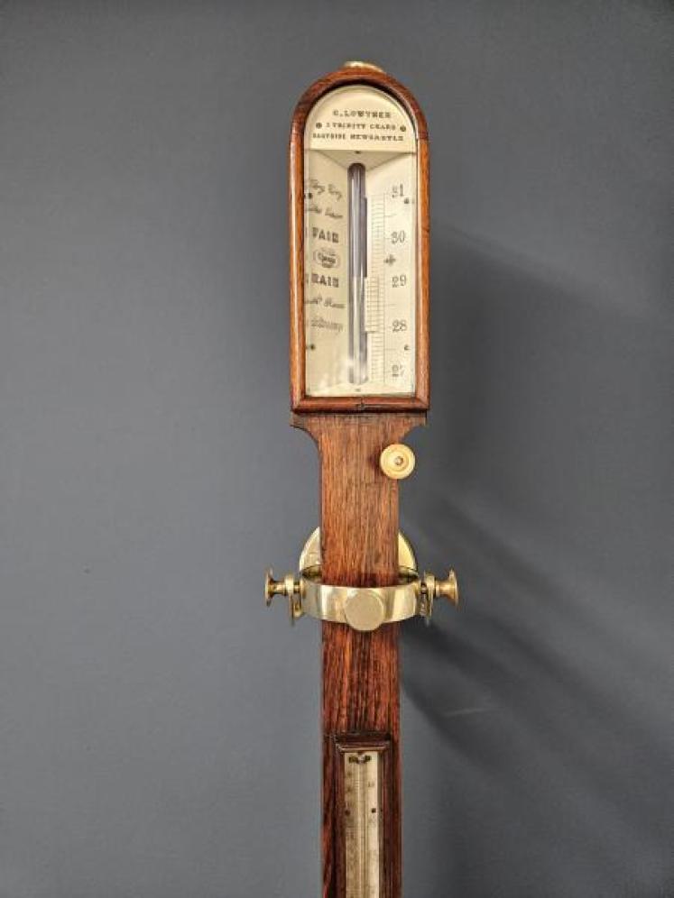Victorian Marine Stick Barometer and Gimbal - Image 7