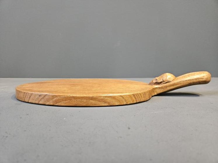 Thompsons of Kilburn Mouseman Adzed Oak Cheese Board - Image 2
