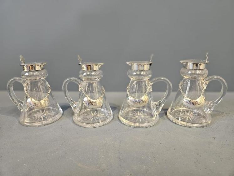 Matching Hallmarked Set of 4 Whisky Noggins - Image 1