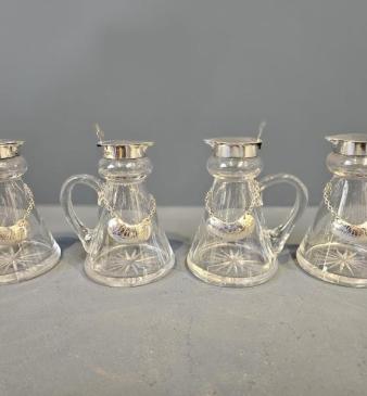 Matching Hallmarked Set of 4 Whisky Noggins