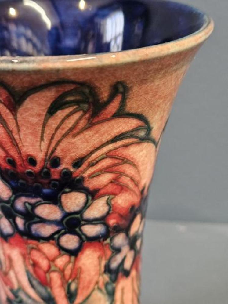 Rare Moorcroft Flambe Cornflower Vase - Image 3