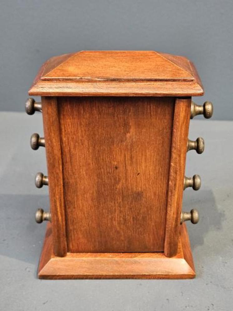 Small Edwardian Mahogany Perpetual Desk Calendar - Image 4