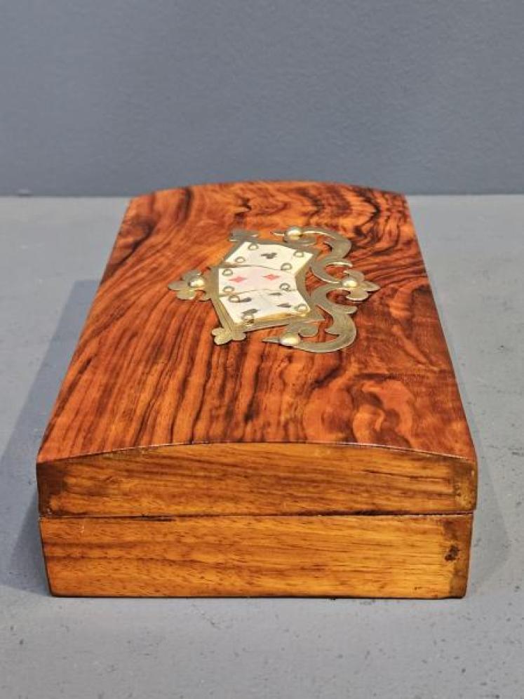 Victorian Walnut Card Box - Image 7