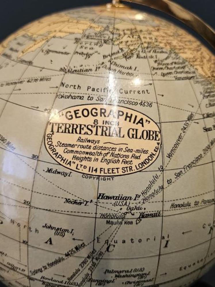 1930's Geographia 8" Terrestrial Globe  - Image 4