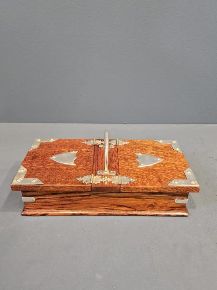 Victorian Oak Humidor Box - Image 5