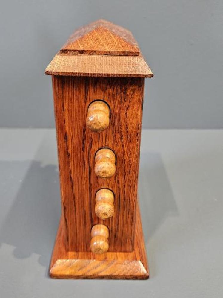 Edwardian Oak Perpetual Desk Calendar - Image 3