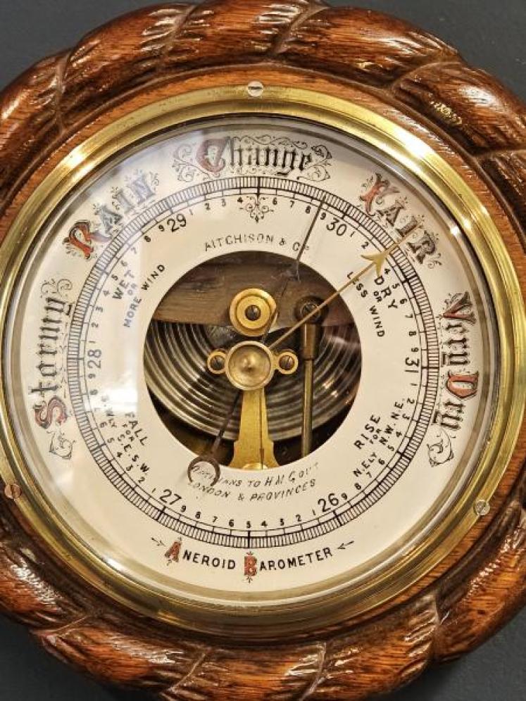 Aitchison & Co Rope Twist Case Skeletonised Barometer - Image 2