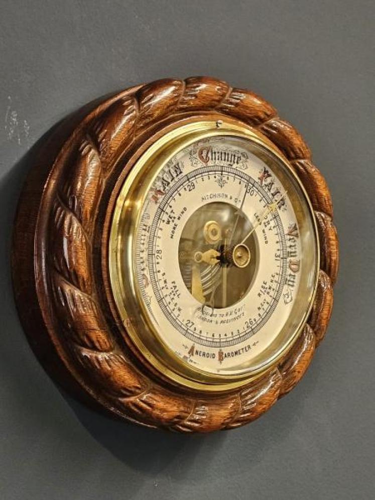 Aitchison & Co Rope Twist Case Skeletonised Barometer - Image 4