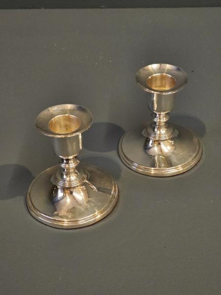 Pair of Victorian Silver Candlesticks - Image 5