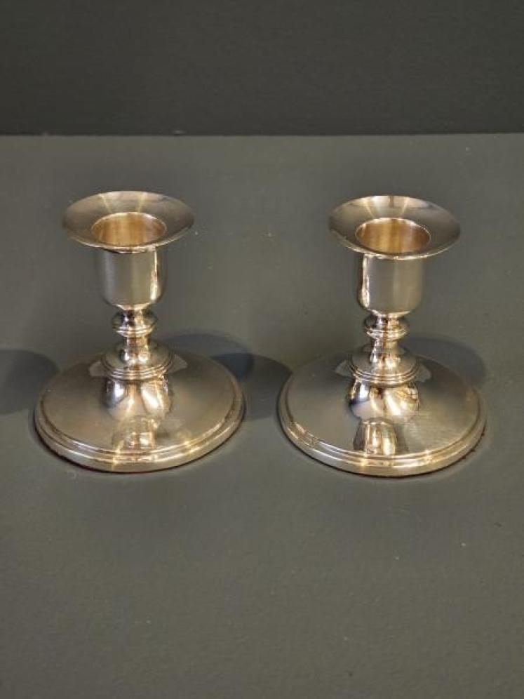 Pair of Victorian Silver Candlesticks - Image 6