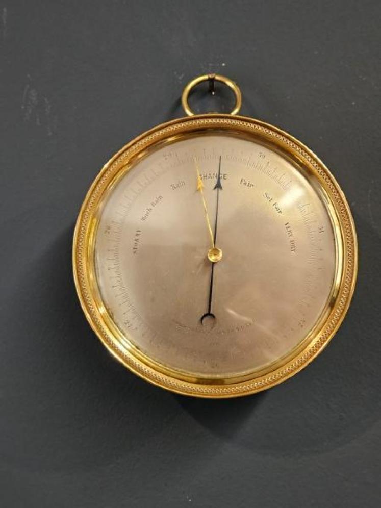 Victorian Bronze Cased Marine Barometer - Image 1