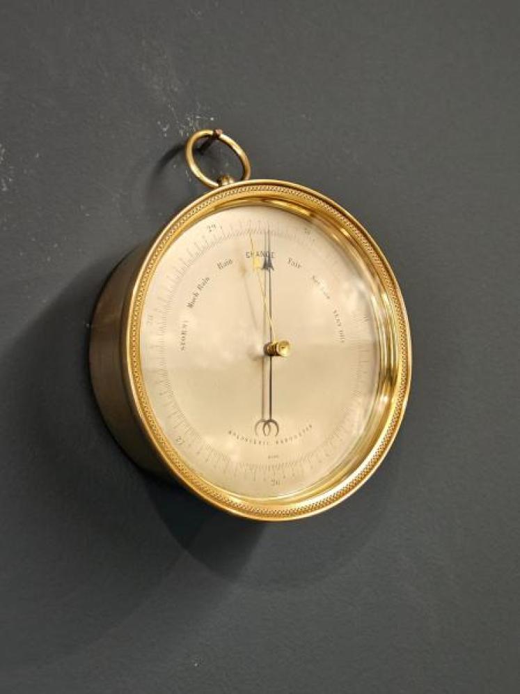 Victorian Bronze Cased Marine Barometer - Image 3
