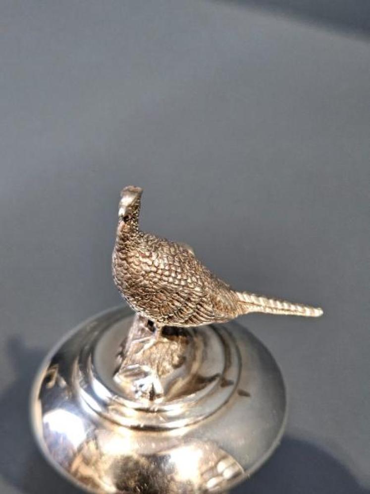 Silver Grouse Topped Bottle Cork - Image 4