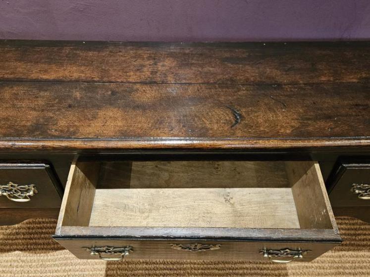George II Shallow Proportioned Oak Dresser - Image 6