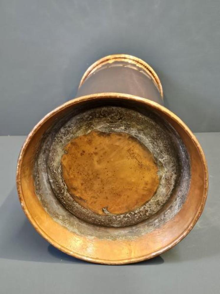Edwardian Planished Copper Stick Stand - Image 5