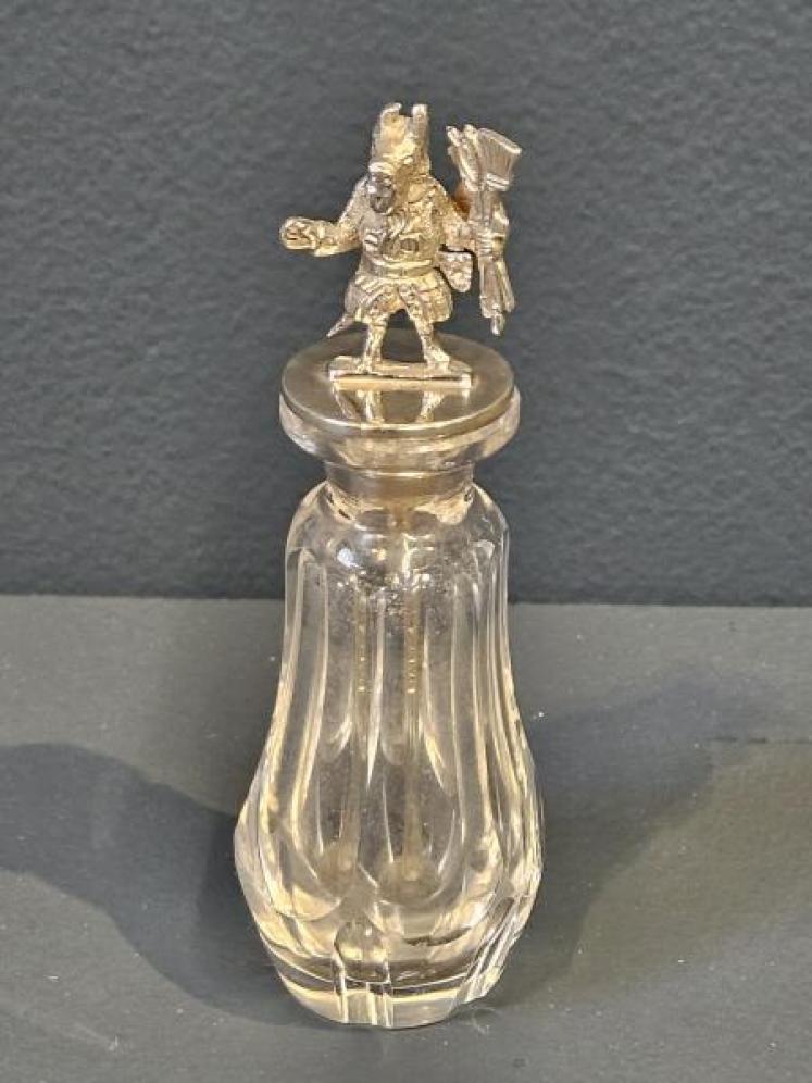 Crystal and Silver Snuff Bottle - Image 1