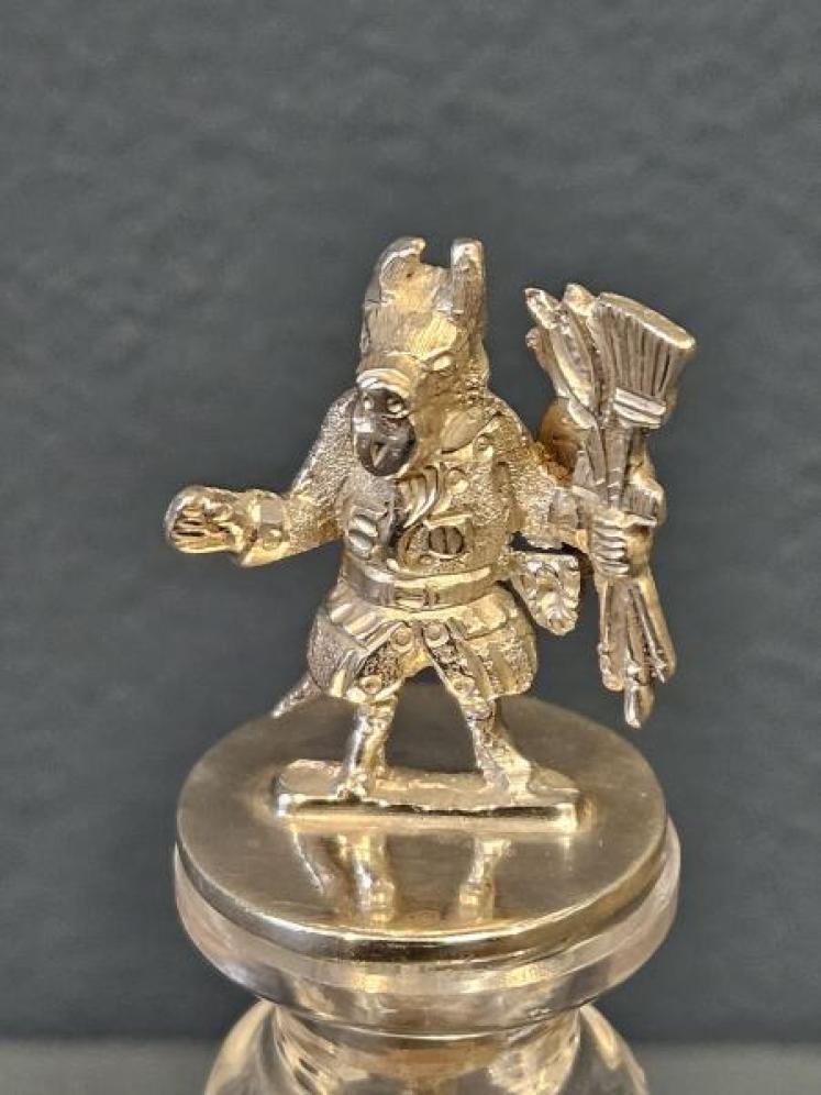 Crystal and Silver Snuff Bottle - Image 2