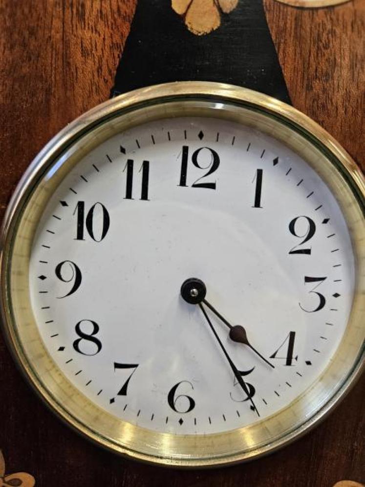 Superb Edwardian Inlaid Mahogany Mantel Clock - Image 4