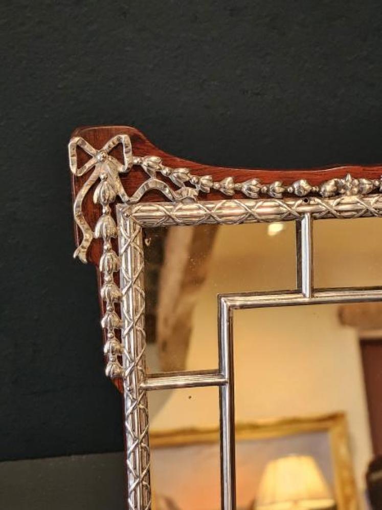 Edwardian Silver Framed Mirror by William Comyns - Image 3