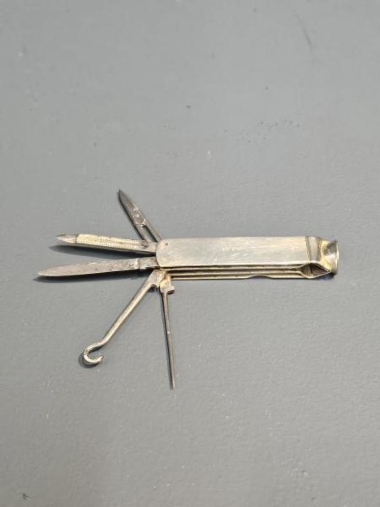 Levi & Salaman Silver Pen Knife and Cheroot Cutter - Image 1