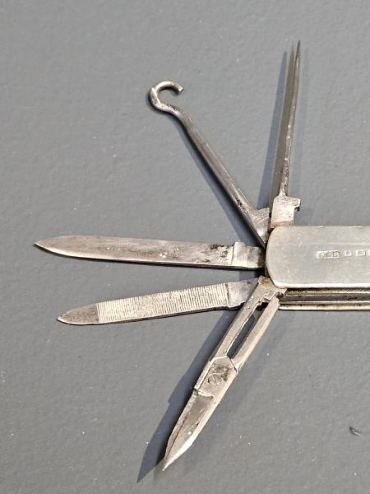 Levi & Salaman Silver Pen Knife and Cheroot Cutter - Image 6