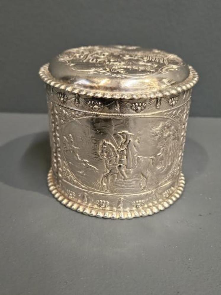 Immaculate Victorian Silver Tea Canister - Image 1